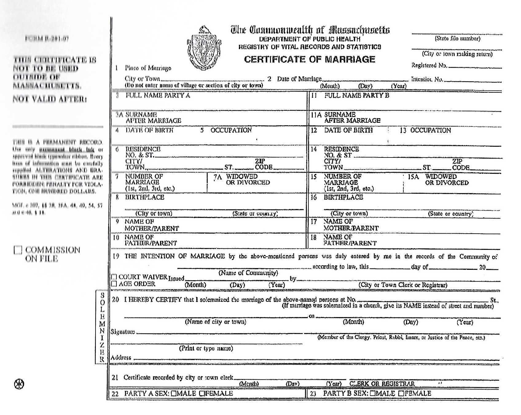 Obtaining a marriage license Alan Jardine Ulrich